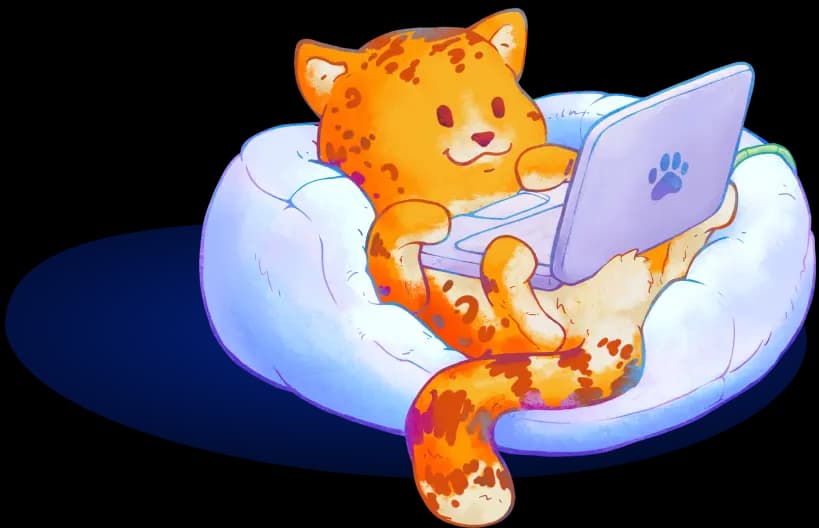 MonPet cat character floating in space